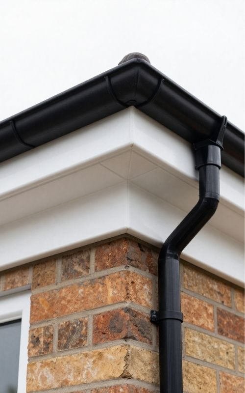 new fascia soffits installed on a house