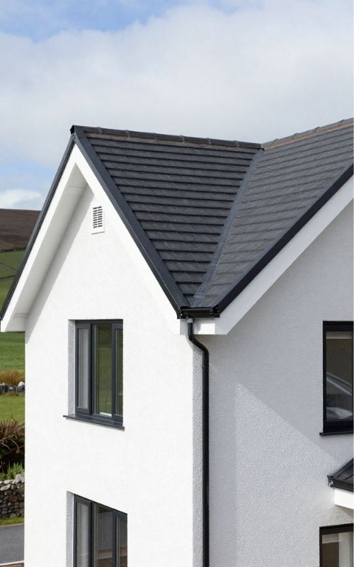 new gutters installed on a house