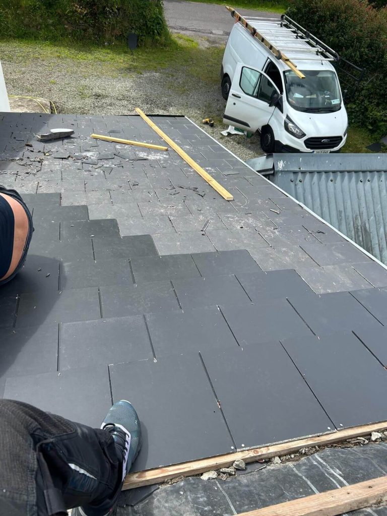 slate roof repairs on a house in meath